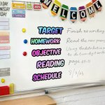 Personalised Retro Colourful Gradient Whiteboard Classroom Magnet with Text  Interactive Teaching Tool Back to School Gift for Teacher