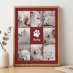 Personalised Multicolour Paw Print Photo Collage Canvas Prints Wall Decoration Ship from USA Pet Memorial Gift for Pet Owner