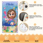 Personalized Cute 3D Diving Kid Sea Animal Oversized Quick Dry Magnetic Beach Towel with Name Summer Vacation Beach Party Birthday Gift for Boys Girls