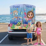 Personalized Cute 3D Diving Kid Sea Animal Oversized Quick Dry Magnetic Beach Towel with Name Summer Vacation Beach Party Birthday Gift for Boys Girls