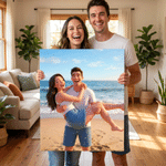 Personalized Modern Cartoon Pixar Style Photo Canvas Prints Home Wall Decor Ship from USA Birthday Anniversary Gift for Family Friends