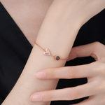 Personalised Photo Micro-Projection Heart Bracelet Dainty Jewellery Anniversary Birthday Gift for Mum Woman Girlfriend
