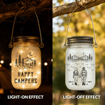 Personalised Tree and Mountain Romantic Adventure Couple Mason Jar Light with Names Room Decor Anniversary Gift for Husband Wife Couples