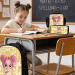 Personalised  Cartoon Character Backpack Lunch Bag Pencil Case Set with Name Daily Use Back to School Birthday Gift for Child Girl Boy