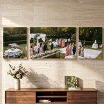 Photos Minimalistes Personnalisées Set of 3 Wrapped Canvas Print Gallery Wall Display Home Decor Ship from USA Wedding Anniversary Gift for Family Friend