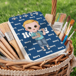 Personalised Cute Cartoon Character Spiral Kid Notebook with Name Daily Use Birthday Back to School Gift for Boys Girls