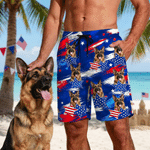 Personalised National Flag Star Hibiscus 1-3 Photos Quick Dry Swim Trunks Beach Shorts Summer Holiday Beach Party Birthday Gift for Dad Grandad Man