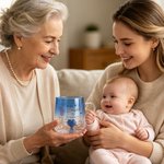 Personalized Birth Flower 3D Heart Ornament Heat Resistant Glass Mug with Name First Mother's Day for Daughter