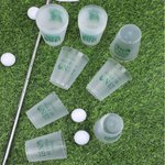 Personalised Hole in One Golf Cart Set of 10 Disposable Frosted Plastic Cups with Name Birthday Party Gift for New Parents