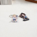 Personalised Pickleball Comics Face Photo Wooden Acrylic Keychain Car Charm Magnet Standee with Name Birthday Gift for Pickleball Lovers Players