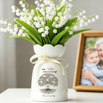 Personalised Family Tree Ceramic Vase with Name Family Reunions Birthday Anniversary Gift for Mums Grans Family