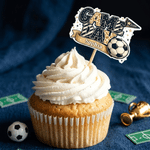 Personalized Soccer Game Day Cupcake Topper with Name Party Supplies Game Day Birthday Gift for Soccer Players