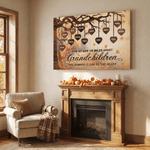 Personalized Grandchildren Family Tree Canvas Prints with 1-13 Names Home Decor Ship from USA Birthday Gift for Grandfather Grandmother