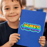 Personalized Multicolour Graffiti Name Waterproof Stickers Labels Back to School Birthday Gift for Boys Girls
