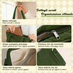 Borsa tote personalizzata in velluto a coste con personaggio animato, scritta e materia - Regalo di fine anno e compleanno per maestre e insegnanti