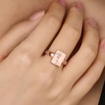 Personalized Joker Mahjong Birthstone Ring with Name Mahjong Night Anniversary Birthday Graduation Gift for Her