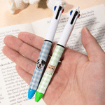 Personalized Plaid Pet Face Photo 3 in 1 Ballpoint Pen with Name Daily Use Back to School Gift for Pet Owners Students