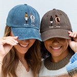 Personalized Cartoon Character Horse Back View Baseball Cap with Name Daily Wear Birthday Gift for Friends Horse Lovers