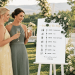 Personalised Wedding Timeline Schedule Canvas Poster Frameless Framed Painting with Name and Date Wedding Engagement Party Gift for Couples