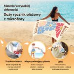 Personalizowany szybkoschnący duży ręcznik plażowy z kolorowym kwiatowym wzorem i imieniem niezbędnik podróżny prezent urodzinowy wakacyjny dla kobiet