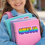 Personalized Multicolour Graffiti Name Waterproof Stickers Labels Back to School Birthday Gift for Boys Girls