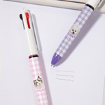 Personalized Plaid Pet Face Photo 3 in 1 Ballpoint Pen with Name Daily Use Back to School Gift for Pet Owners Students