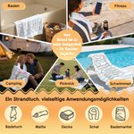 Personalisiertes Cabana Strandtuch mit Toile-de-Jouy Namen und Text | sandabweisend | schnelltrocknend | Badetuch | Sommer Urlaub Geschenk für Frauen