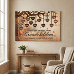 Personalized Grandchildren Family Tree Canvas Prints with 1-13 Names Home Decor Ship from USA Birthday Gift for Grandfather Grandmother