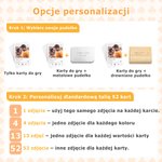 Personalizowane karty do gry ze zdjęciem imieniem i datą prezent ślubny rocznicowy lub urodzinowy dla par przyjaciół i rodziny