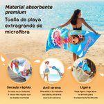 Toalla de playa personalizada con personaje animado a partir de foto y nombre uso diario y vacaciones regalo de cumpleaños para niños y familia