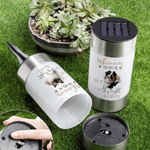 Personalised Watercolour Paw Print Photo Solar Garden Light with Name Garden Decor Memorial Sympathy Gift for Pet Owners
