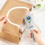 Personalized Starry Sky Birth Flower Hair Brush Anti-Static Massage Comb with Name and Ribbon Makeup Tool Daily Use Birthday Gift for Women Girls