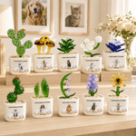 Personalized You're Always in My Heart Angel Wing Pet Photo Glass Plant Pot with Name Home Decor Memorial Sympathy Loss of Pet Gift for Pet Lover