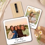 Gepersonaliseerde houten fotoclip voor zonneklep met tekst auto-accessoire verjaardagscadeau of jubileumcadeau voor mama papa of koppel