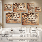 Personalized Grandchildren Family Tree Canvas Prints with 1-13 Names Home Decor Ship from USA Birthday Gift for Grandfather Grandmother