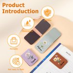 Personalised Birth Flower Magnetic PU Leather Bookmark Clip with Name Birthday Graduation Book Club Gift for Book Lover Bookworm