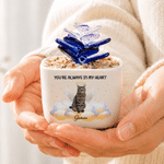 Personalized You're Always in My Heart Angel Wing Pet Photo Glass Plant Pot with Name Home Decor Memorial Sympathy Loss of Pet Gift for Pet Lover
