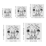 Personalized Tree and Mountain Romantic Adventure Couple Car Stickers with Names Windshield Camping Valentine Anniversary Gift for Husband Wife Couple