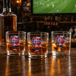 Personalized Ink Splatter Style National Flag Soccer 10 oz Whiskey Glass with Text Soccer Game Day Birthday Gift for Men Whiskey Lovers
