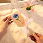 Personalized Starry Sky Birth Flower Hair Brush Anti-Static Massage Comb with Name and Ribbon Makeup Tool Daily Use Birthday Gift for Women Girls