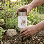 Personalised Watercolour Paw Print Photo Solar Garden Light with Name Garden Decor Memorial Sympathy Gift for Pet Owners