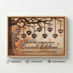 Personalized Grandchildren Family Tree Canvas Prints with 1-13 Names Home Decor Ship from USA Birthday Gift for Grandfather Grandmother