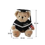 Ourson en peluche personnalisé avec nom et année - Cadeau de fin d'études pour les diplômés