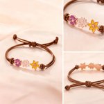 Personalized Adjustable 1-8 Birth Flowers Bracelet Dainty Jewelry Birthday Anniversary Gift for Mom Grandma
