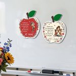Personalised Apple Shape Cartoon Teacher Fridge Magnet with Text Back to School Birthday Teacher's Day Appreciation Gift for Teachers
