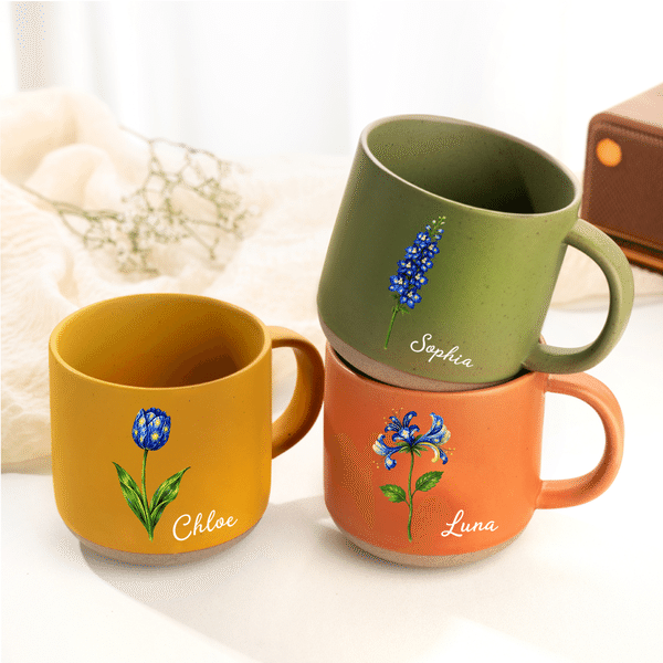 Tasse à café en céramique personnalisée de 12 oz, style « Star Style », avec anse et nom, pour un usage quotidien – Cadeau d'anniversaire pour une femme, une meilleure amie ou une maman
