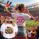 Personalisiertes Deutschland WM 2026 T-Shirt mit Namen & Nummer | Splash-Ink-Design | 100% Baumwolle | Fankleidung | Spieltag Geschenk für Fußballfans