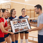 Personalized Photo Canvas Prints with Name and Text Ship from USA End of Season Birthday Gift for Coach