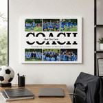 Personalized Photo Canvas Prints with Name and Text Ship from USA End of Season Birthday Gift for Coach