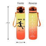 Botella deportiva personalizada de 1000 ml con silueta deportiva de fútbol baloncesto y nombre regalo de cumpleaños para amantes del deporte